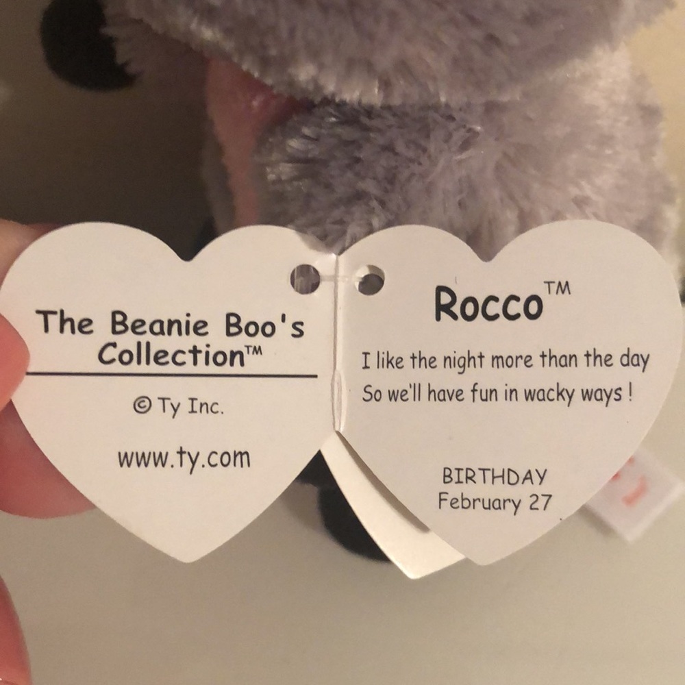 TY Beanie Boo “Rocco” the Raccoon - Picture 2 of 3